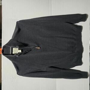 St John's Bay Men's Dark Gray Half-Zip Sweater XXL